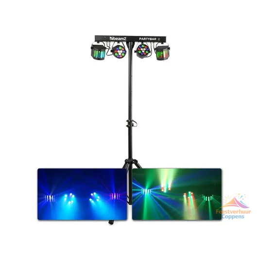 T-bar partylicht 2x led 2x derby